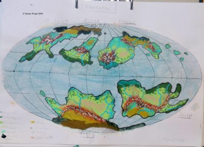 Landkarte des Planeten Ghanakon in der Galaxis Shagor. (C) 2016 - Stefan Wepil