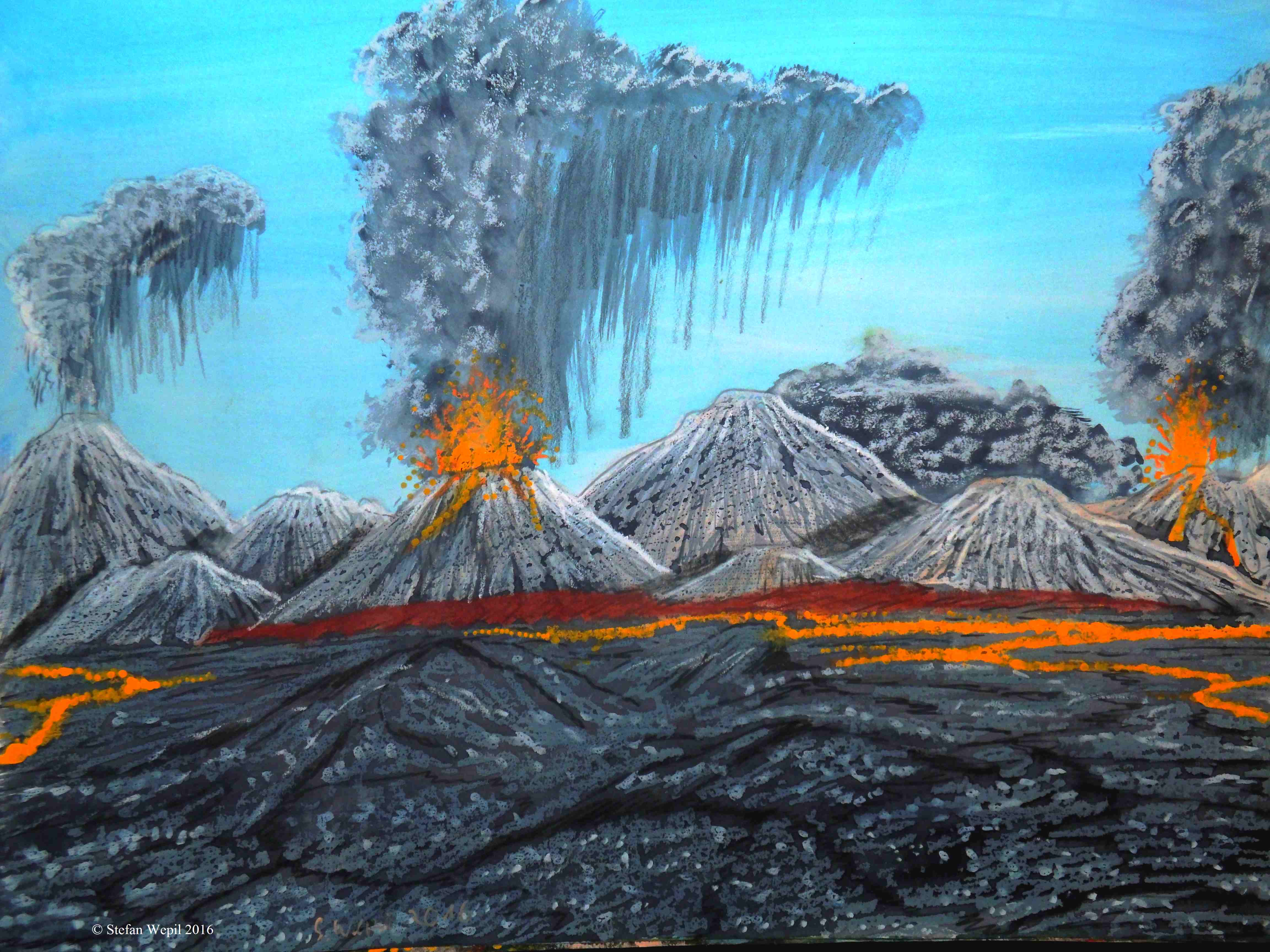 Vavik Vulkane auf dem Kontinent Ragon auf dem Planeten Dom in der Galaxis Dorgon (C) Stefan Wepil