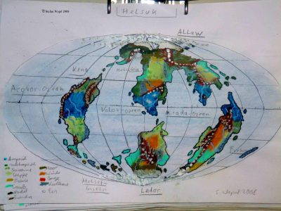 Planetenkarte der Welt Helsuk in Dorgon