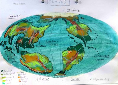 Weltkarte von Elevus (C) Stefan Wepil